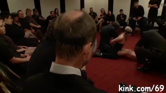 Busty sexy sexy babe made into obedient slave at spouse training.
